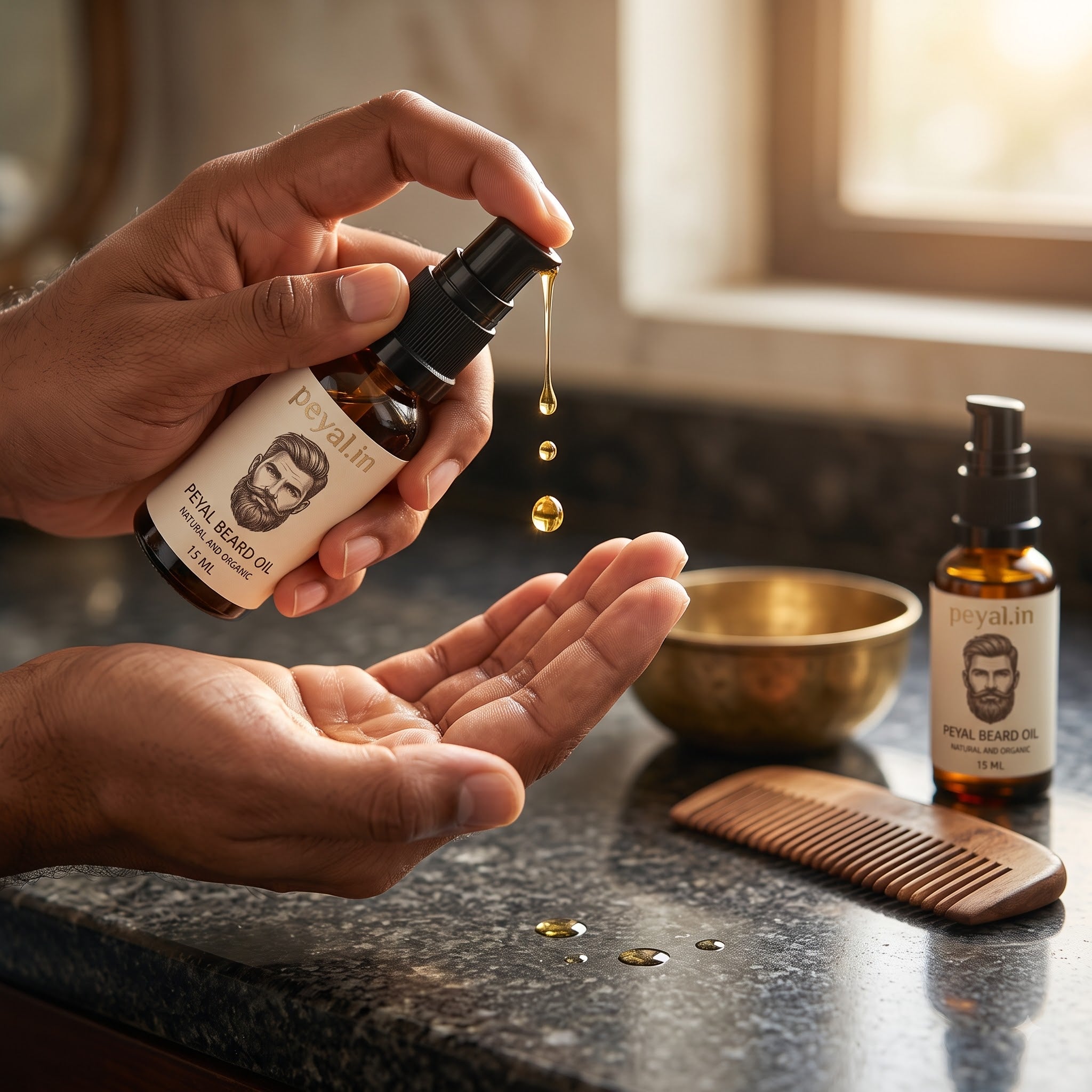 Peyal Beard Growth Oil for Thicker, Softer Beard (15ml)
