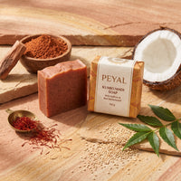 Peyal Kumkumadi Soap with Saffron & Red Sandalwood (150 g)