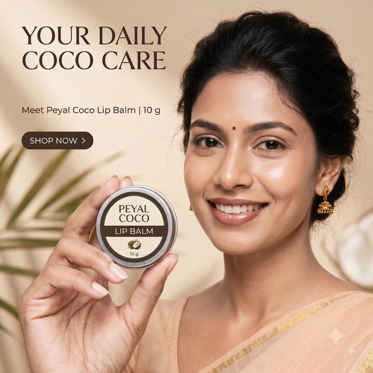 Peyal Coco Lip Balm — Pure Cocoa Butter (10 g)