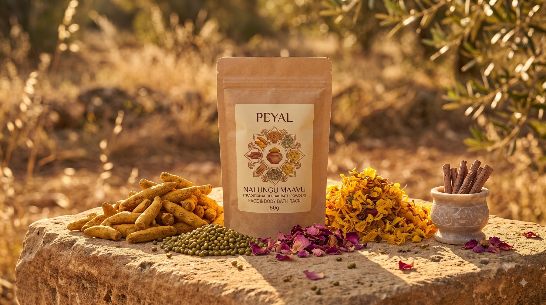 Peyal Nalungu Maavu herbal bath and face powder 50g